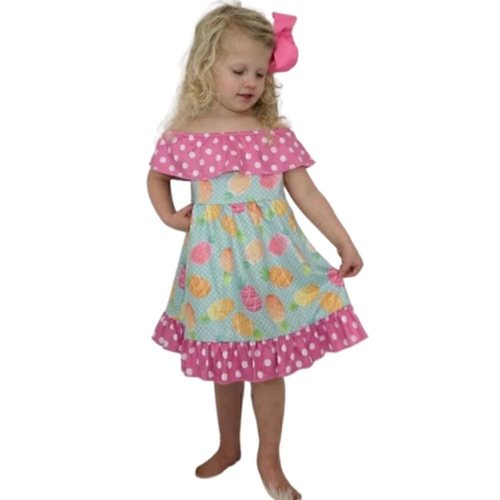 98. Pineapple & Polkadot Dress Summer Everyday beach dress